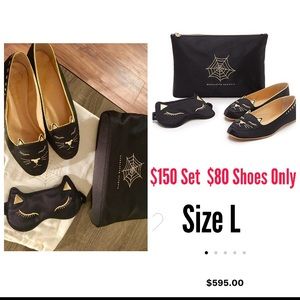 Charlotte Olympia travel set - Cat Nap Slipper Set